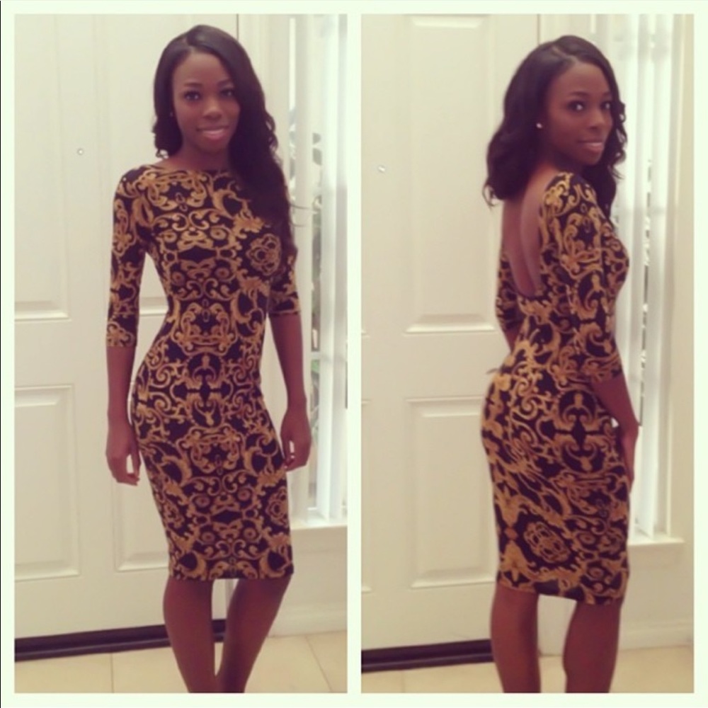 Asos Baroque Midi Dress